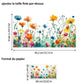 💐 Étiquette de fenêtre avec bouquet de fleurs colorées 🖼️ (découpable librement)