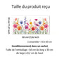💐 Étiquette de fenêtre avec bouquet de fleurs colorées 🖼️ (découpable librement)