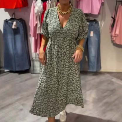 ⏳Spécial limité dans le temps⏰Robe imprimée à col en V pour femmes